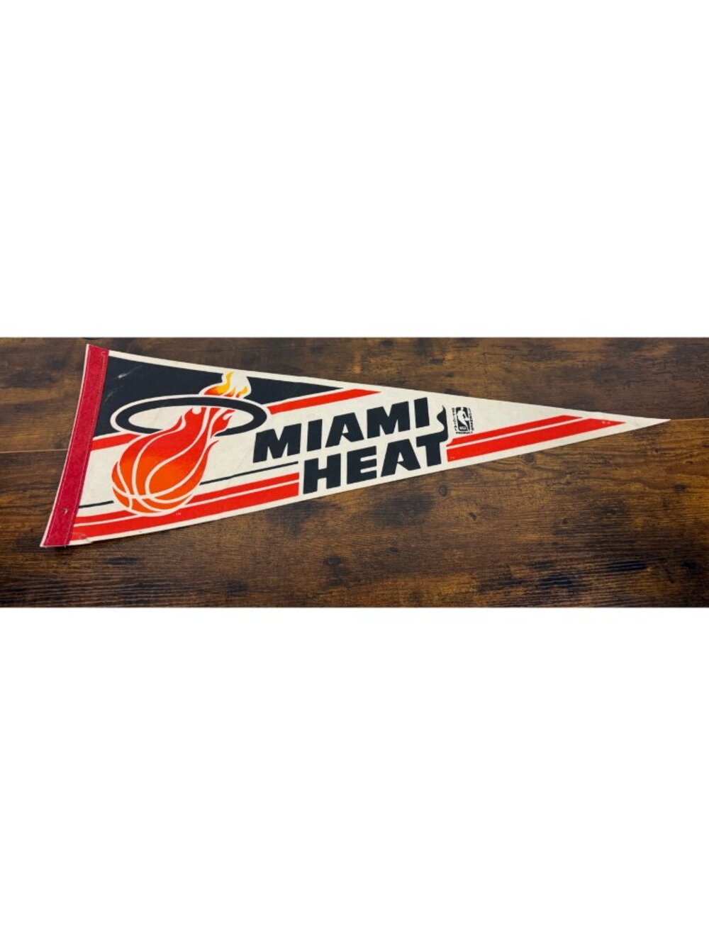 Vintage Miami Heat NBA Licensed Felt Pennant 1990s Basketball damaged